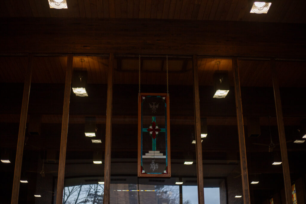 Christ United Methodist Church Interior Glass Wall